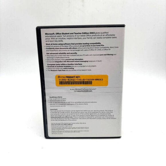 Microsoft Office 2003 Student & Teacher Edition Software With Product Key - Picture 2 of 3